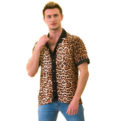 Gravity Homme Men's Weekend Shirt | Classic Leopard - Flyclothing LLC