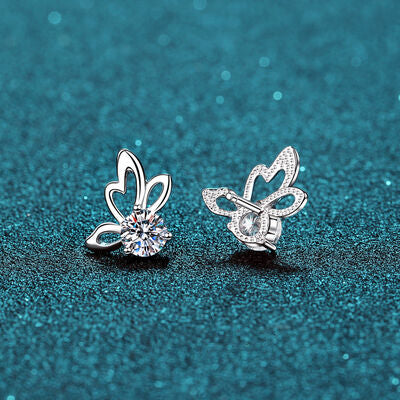 1 Carat Moissanite Butterfly Shape Earrings - Flyclothing LLC