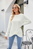 Twisted Round Neck Sweater - Flyclothing LLC