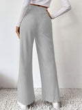 Ribbed High Waist Pants - Flyclothing LLC