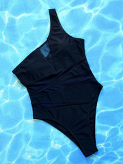 One-Shoulder Sleeveless One-Piece Swimsuit - Flyclothing LLC