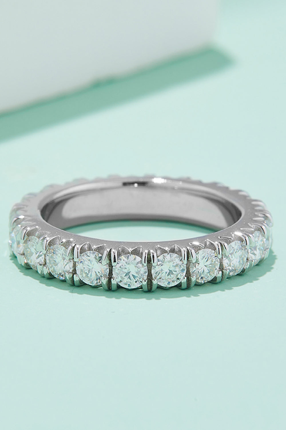 2.3 Carat Moissanite 925 Sterling Silver Eternity Ring - Flyclothing LLC