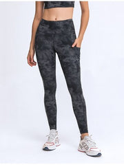 Double Take Wide Waistband Leggings with Pockets - Flyclothing LLC