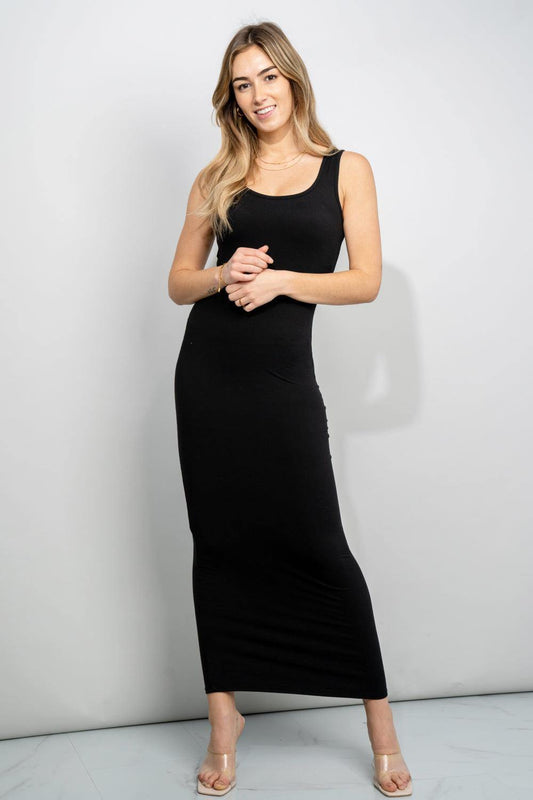 Zenana Scoop Neck Sleeveless Maxi Dress - Flyclothing LLC