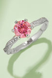 1 Carat Moissanite Contrast 925 Sterling Silver Ring - Flyclothing LLC