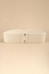 Elastic Wide PU Belt - Flyclothing LLC