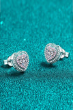 Moissanite Heart-Shaped Stud Earrings - Flyclothing LLC