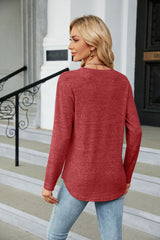 Round Neck Long Sleeve T-Shirt - Flyclothing LLC