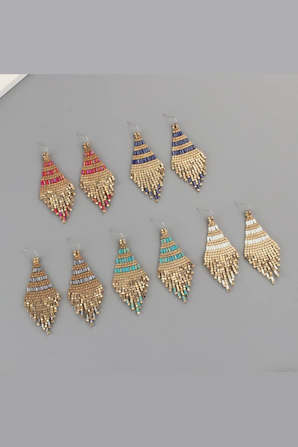 Beaded Dangle Earrings - Trendsi