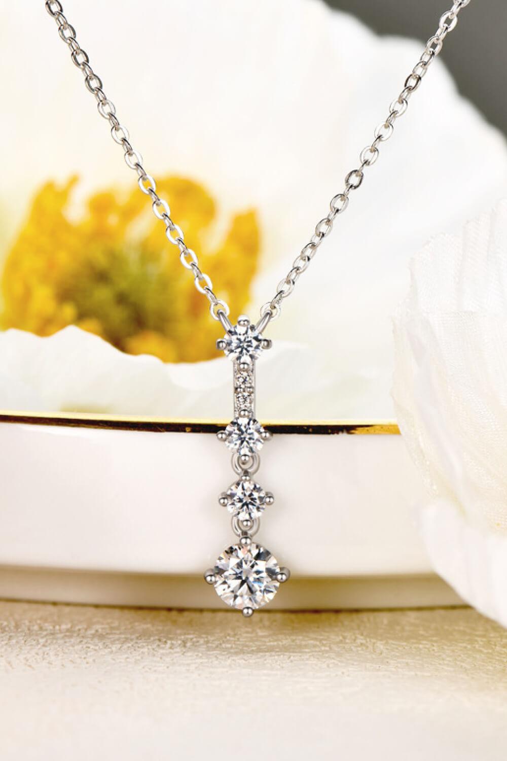 Keep You There Multi-Moissanite Pendant Necklace - Flyclothing LLC