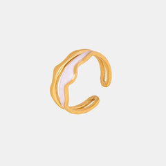 18K Gold-Plated Open Ring - Trendsi