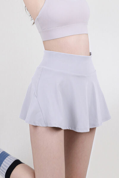 High Waist Pleated Active Skirt - Flyclothing LLC