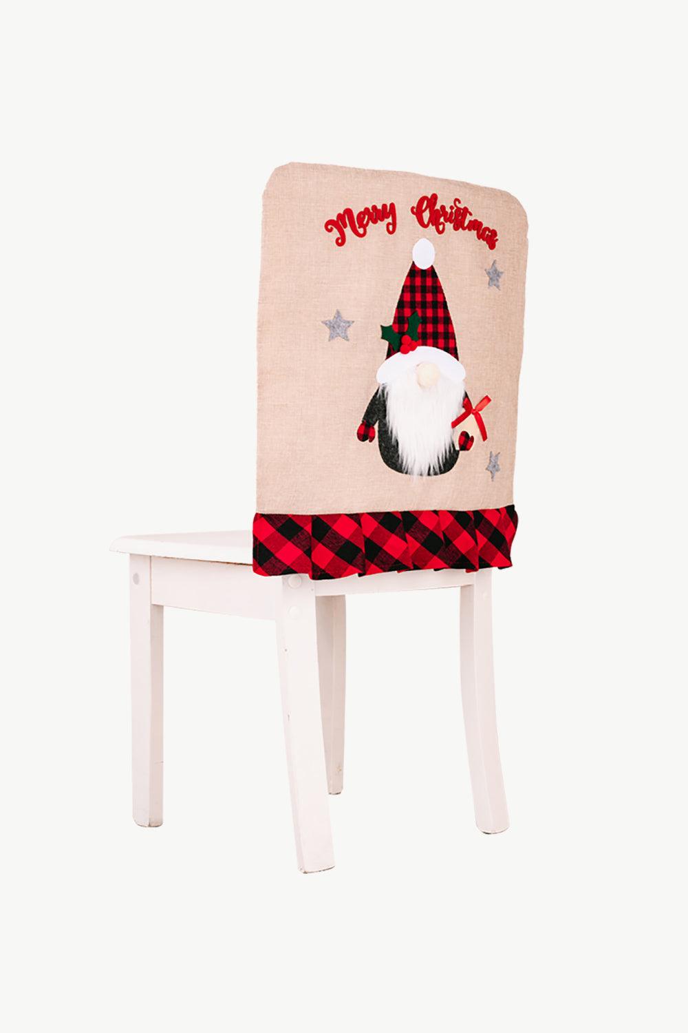 3-Pack Plaid Christmas Gnome Chair Covers - Flyclothing LLC