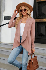 Open Front Long Sleeve Cardigan - Flyclothing LLC