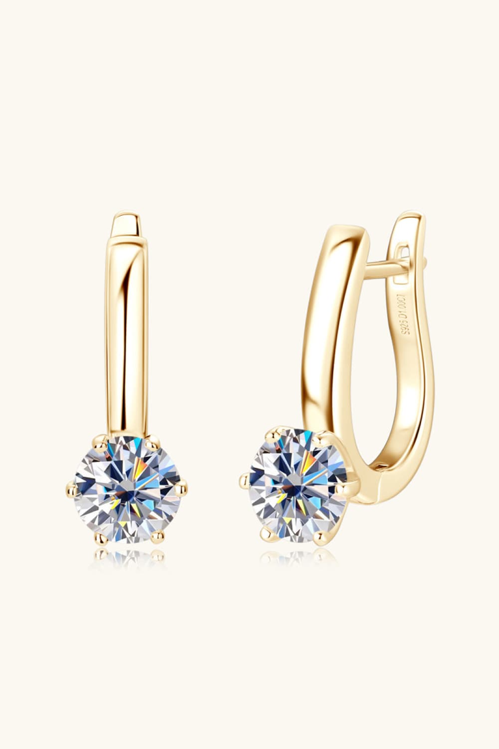 2 Carat Moissanite 925 Sterling Silver Earrings - Flyclothing LLC