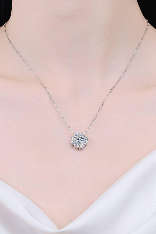 Geometric Moissanite Pendant Chain Necklace - Flyclothing LLC