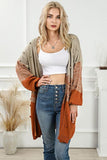 Color Contrast Ball Decoration Medium Long Cardigan - Flyclothing LLC