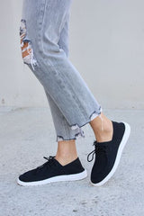 Forever Link Flat Round Toe Lace-Up Sneakers - Flyclothing LLC