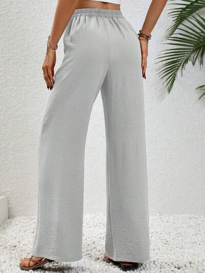 Wide Leg Drawstring Pants - Flyclothing LLC