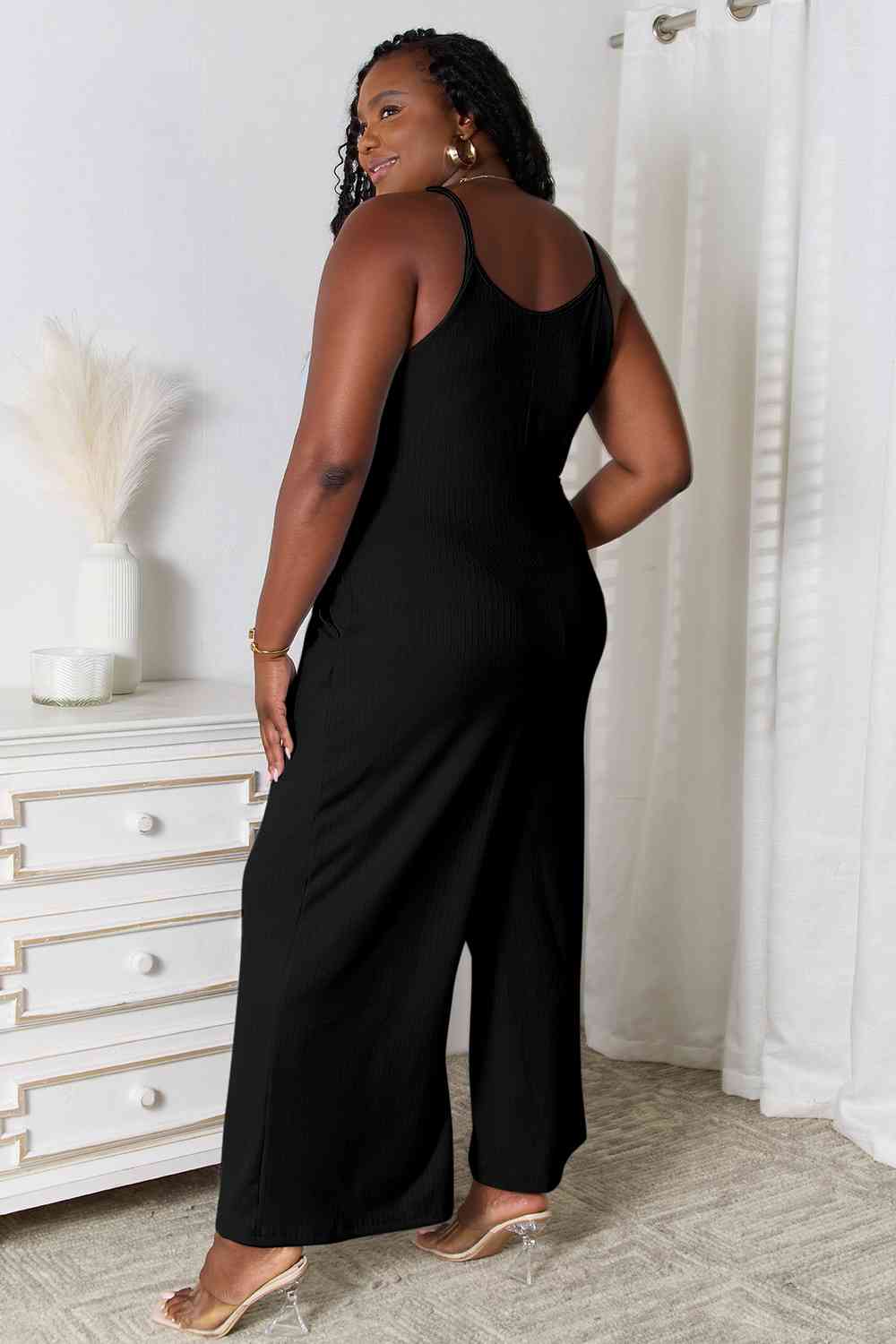 Basic Bae Full Size Spaghetti Strap V-Neck Jumpsuit - Flyclothing LLC