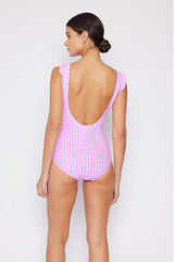 Marina West Swim Full Size Float On Ruffle Faux Wrap One-Piece in Carnation Pink - Trendsi