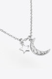 Zircon Star and Moon Pendant Necklace - Flyclothing LLC