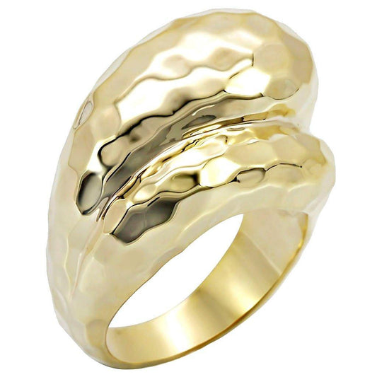 Alamode Gold Brass Ring with No Stone - Flyclothing LLC