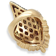 Alamode Gold+Ruthenium Brass Ring with AAA Grade CZ in Multi Color - Flyclothing LLC