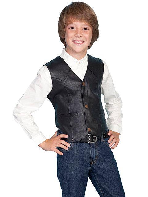 Scully BLACK LAMB KIDS VEST - Flyclothing LLC