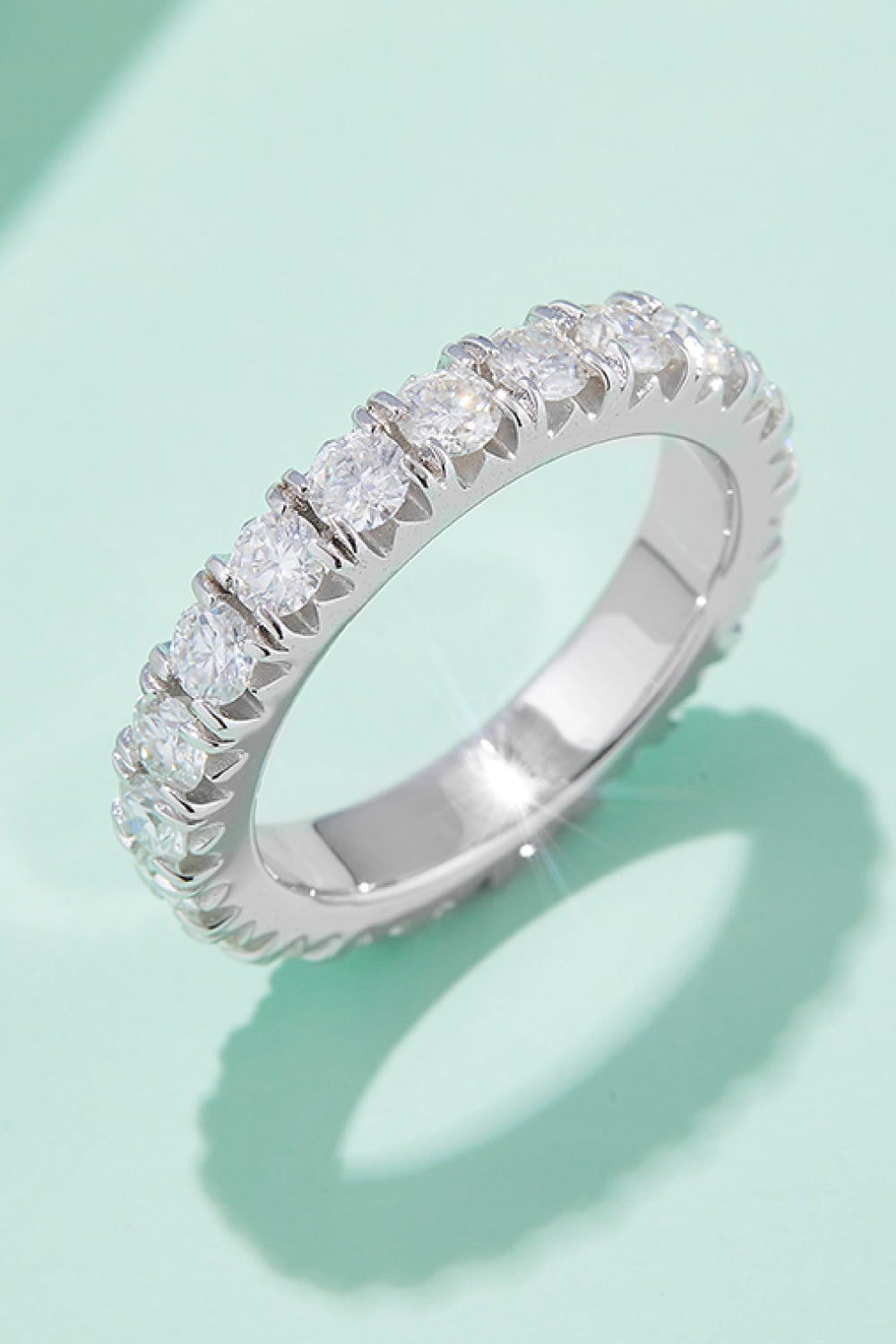 2.3 Carat Moissanite 925 Sterling Silver Eternity Ring - Flyclothing LLC