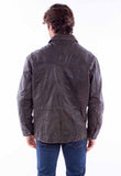 Scully Leather Leatherwear Mens Black Snap Front Jacket (250)