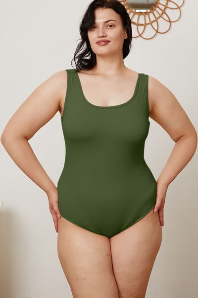 Basic Bae Full Size Square Neck Sleeveless Bodysuit - Flyclothing LLC