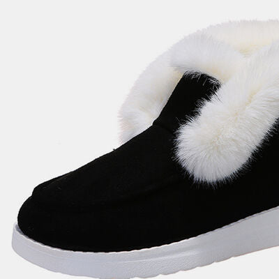 Furry Suede Snow Boots - Flyclothing LLC