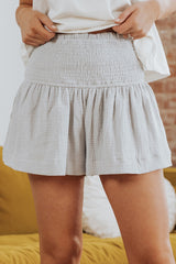 Smocked Waist Culotte Shorts - Flyclothing LLC