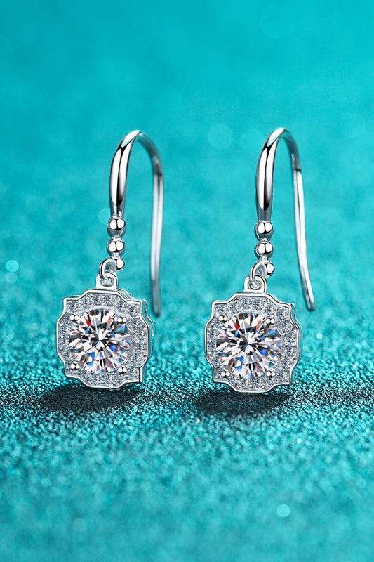 925 Sterling Silver Moissanite Hook Earrings - Flyclothing LLC