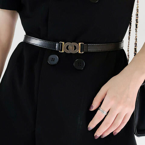 Alloy Buckle PU Belt - Trendsi