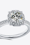 1 Carat Moissanite Platinum-Plated Ring - Flyclothing LLC