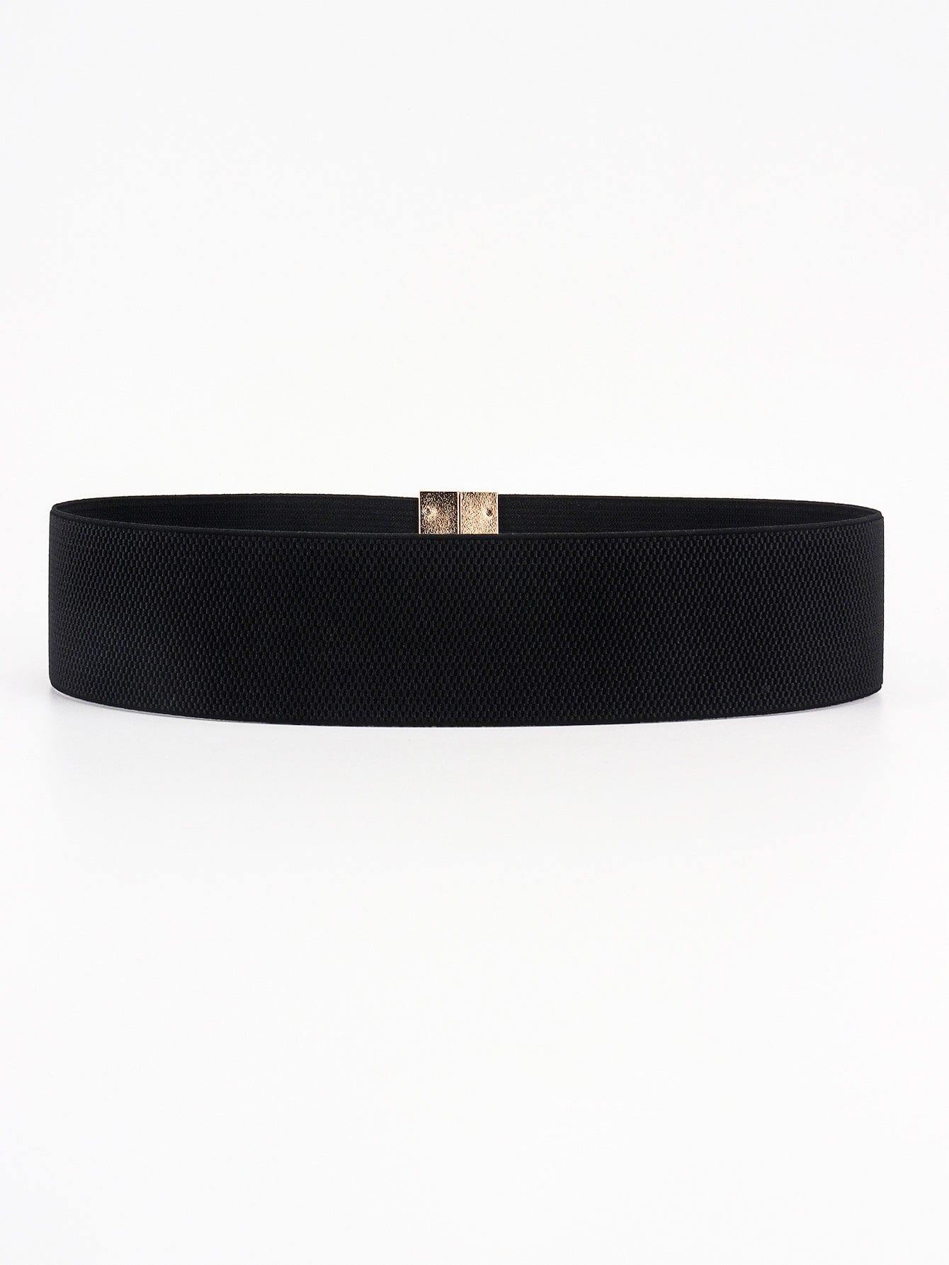 Alloy Buckle Elastic Belt - Trendsi