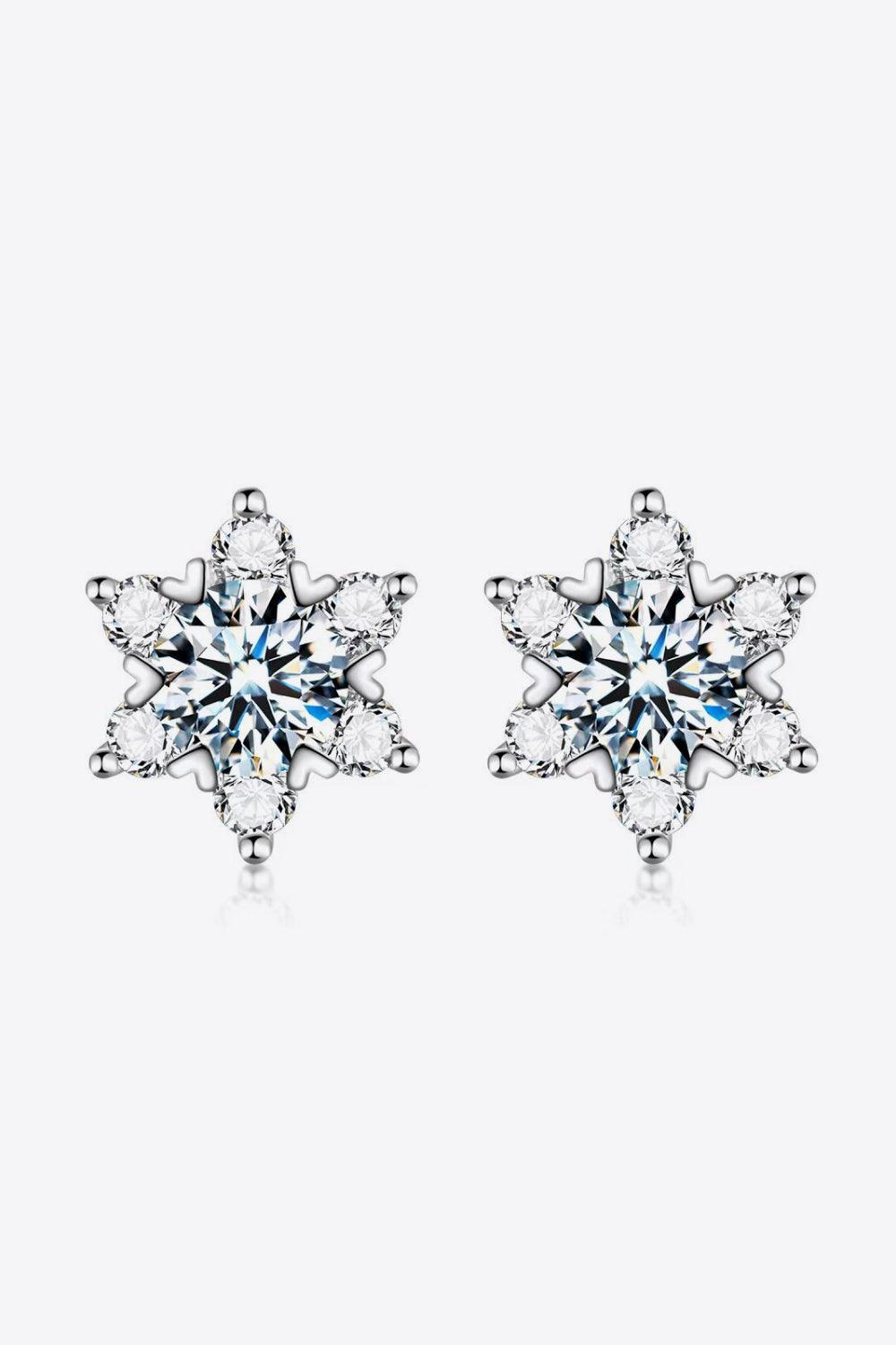 2 Carat Moissanite Floral Stud Earrings - Flyclothing LLC