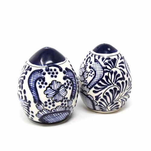 Encantada Handmade Pottery Spice Shakers, Blue Flower - Flyclothing LLC