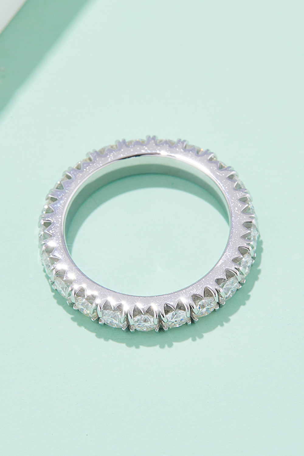 2.3 Carat Moissanite 925 Sterling Silver Eternity Ring - Flyclothing LLC