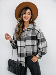 Plaid Button-Down Jacket