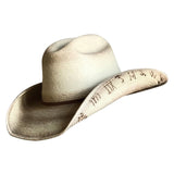 Palm Straw Western Cowboy Hat with Cattleman Brands - Flyclothing LLC