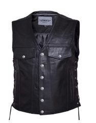 Unik International Mens Premium Leather Vest 2601.BF