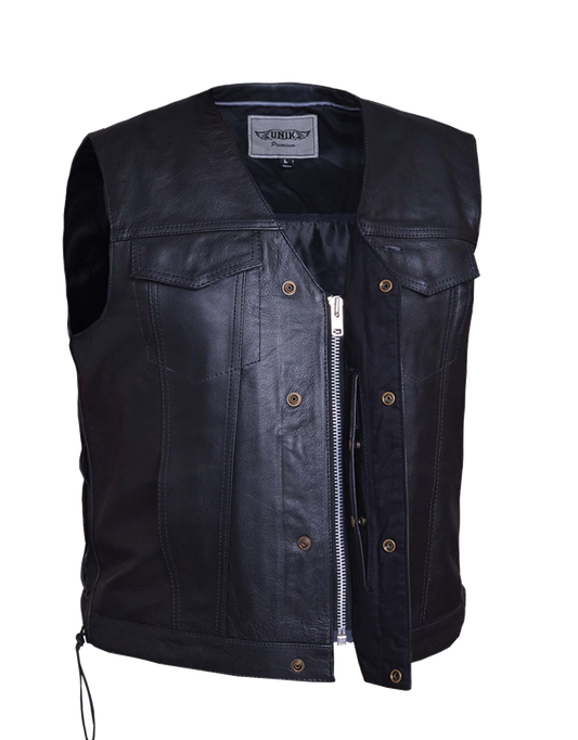 Unik International Mens Premium Leather Vest 2645.ZP