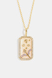 Rhinestone Constellation Pendant Copper Necklace - Flyclothing LLC