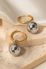 18K Gold-Plated Copper Ball Drop Earrings - Flyclothing LLC