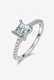 1.21 Carat Moissanite 925 Sterling Silver Side Stone Ring - Flyclothing LLC