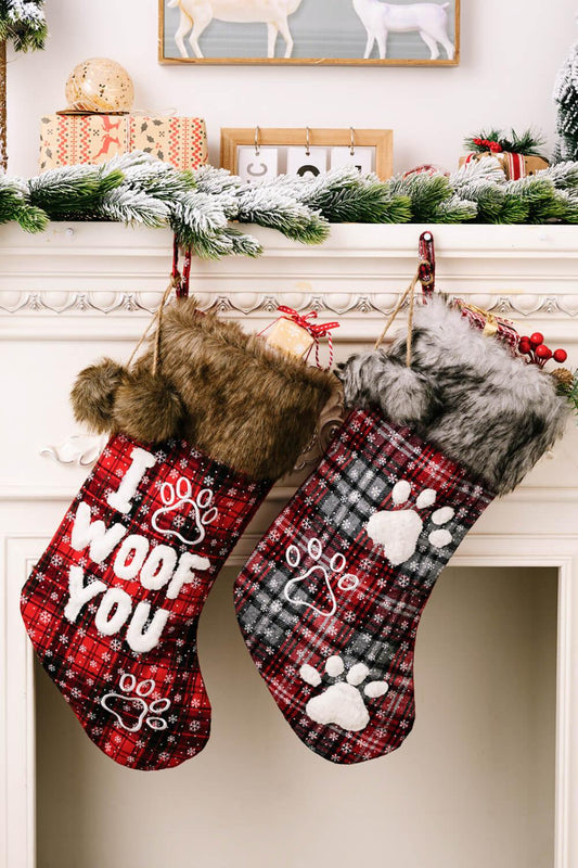 2-Pack Plush Christmas Stockings - Flyclothing LLC