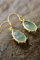 Natural Stone Teardrop Earrings - Flyclothing LLC